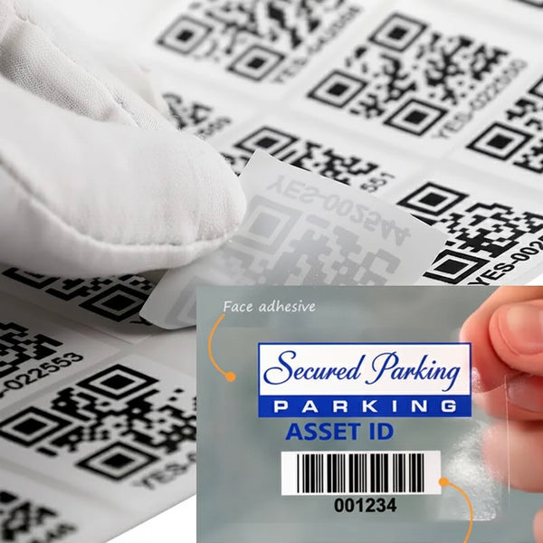 Stickers with Numbering, Bar code or QR code