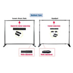 Luxury Telescopic Stands 8x8ft and 10x8ft with Vinyl Banner