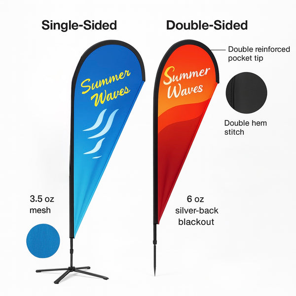 Teardrop Flags Single and Double Sided