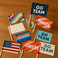 Paper Hand Waving Flags