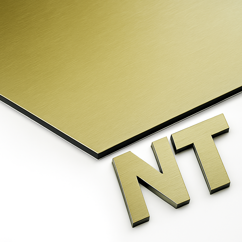 Maxmetal Gold Brushed 4mm