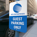 Aluminum 080 Heavy Duty White and Reflective Parking Signs