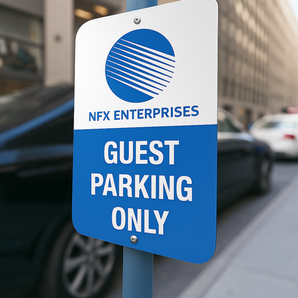 Aluminum 080 Heavy Duty White and Reflective Parking Signs