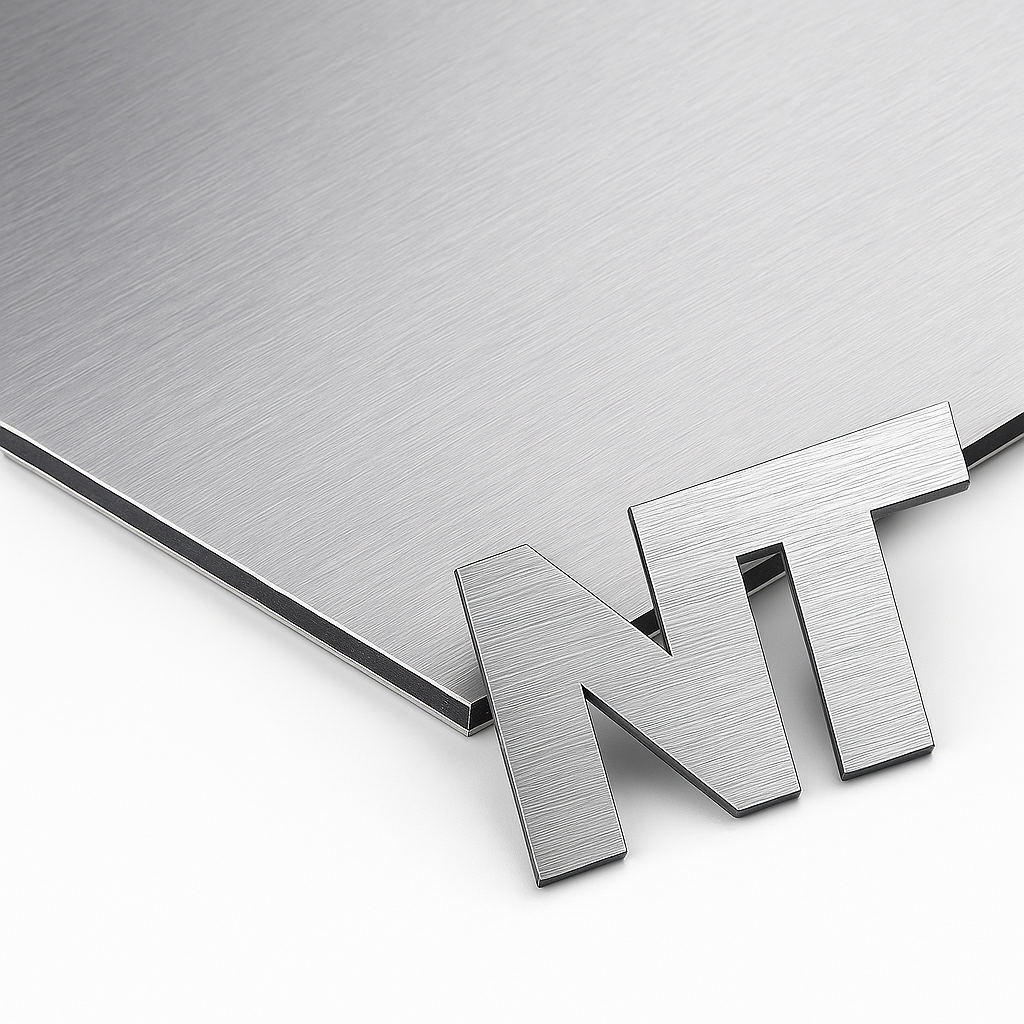 Maxmetal Silver Brushed 4mm