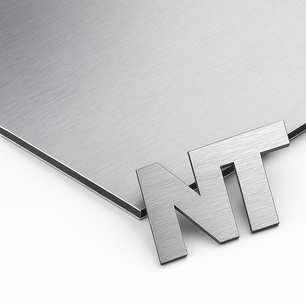 Maxmetal Silver Brushed 4mm