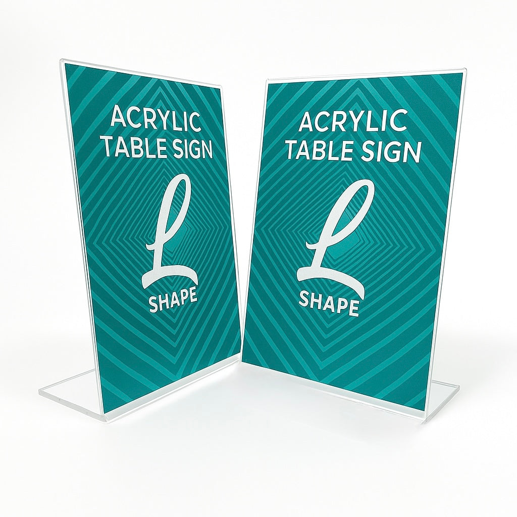 Acrylic Table Tents L-Shape