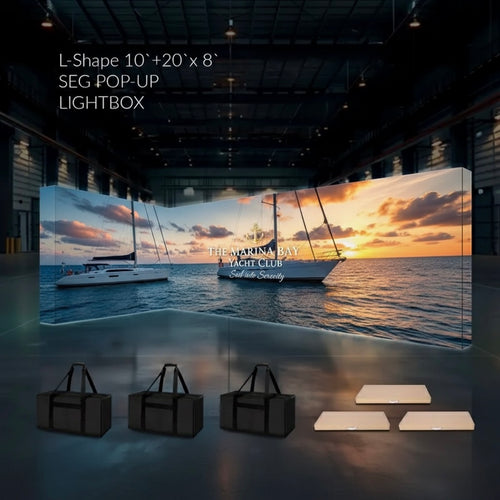 SEG POP UP STAND 10'+20'x8' L-Shape