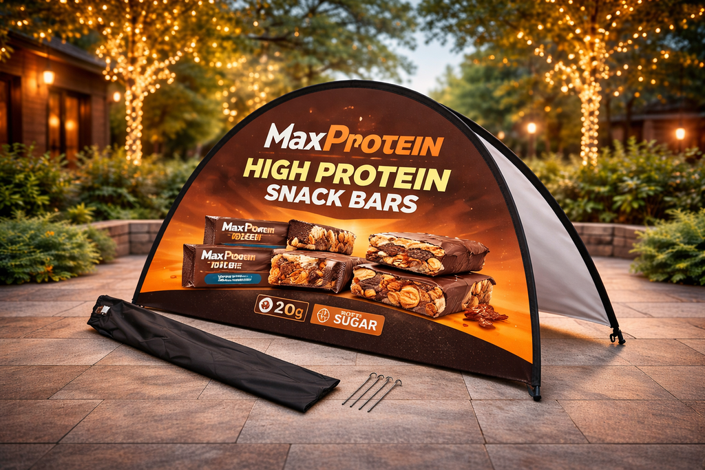 Large Half Circle Fabric A-frame