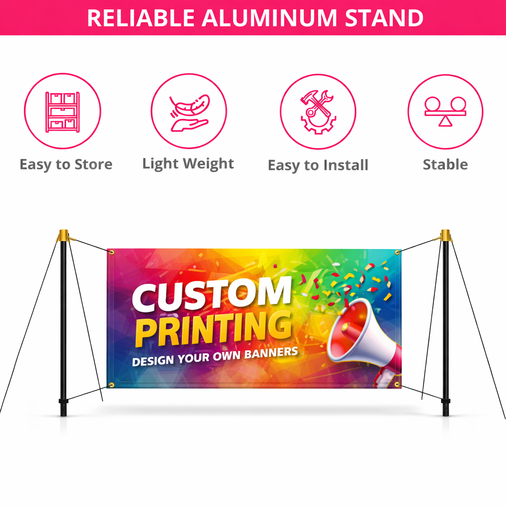 Banner Post Set Single and Double Sided